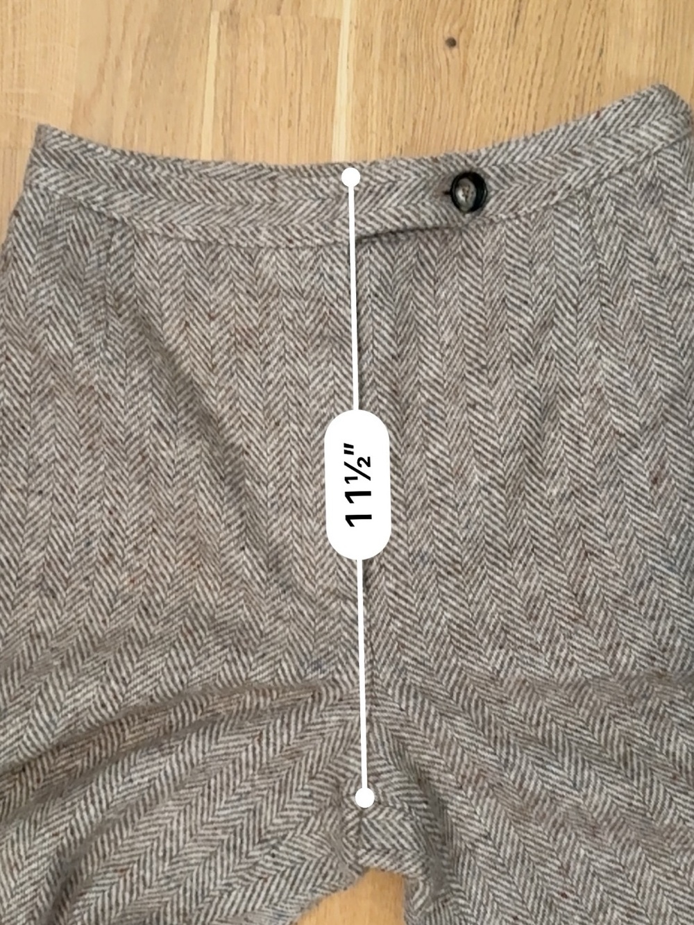 Evan Picone Gray Herringbone Wide-Leg Pants - Picture 7 of 8